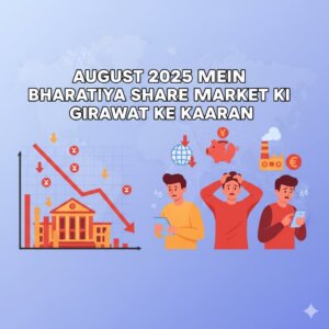 अगस्त 2025 में भारतीय शेयर बाजार में गिरावट के कारण