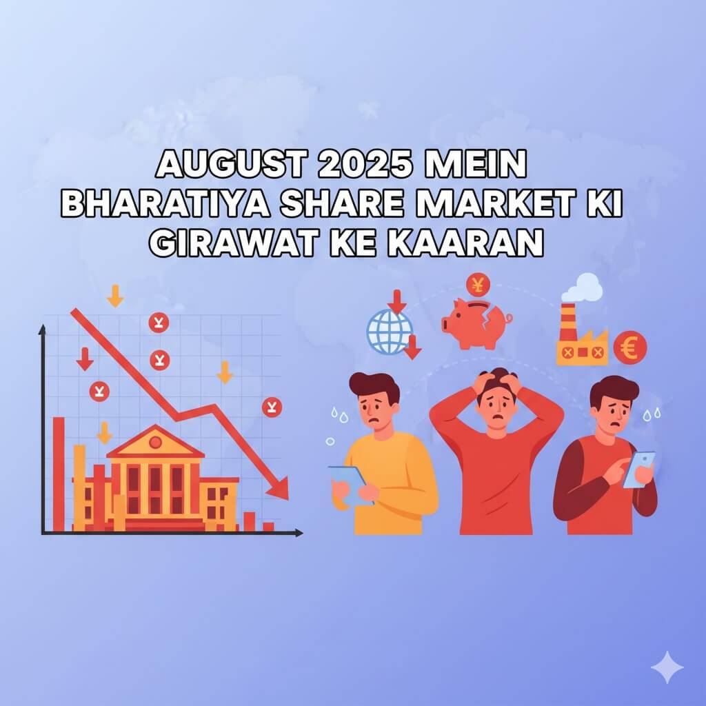 अगस्त 2025 में भारतीय शेयर बाजार में गिरावट के कारण